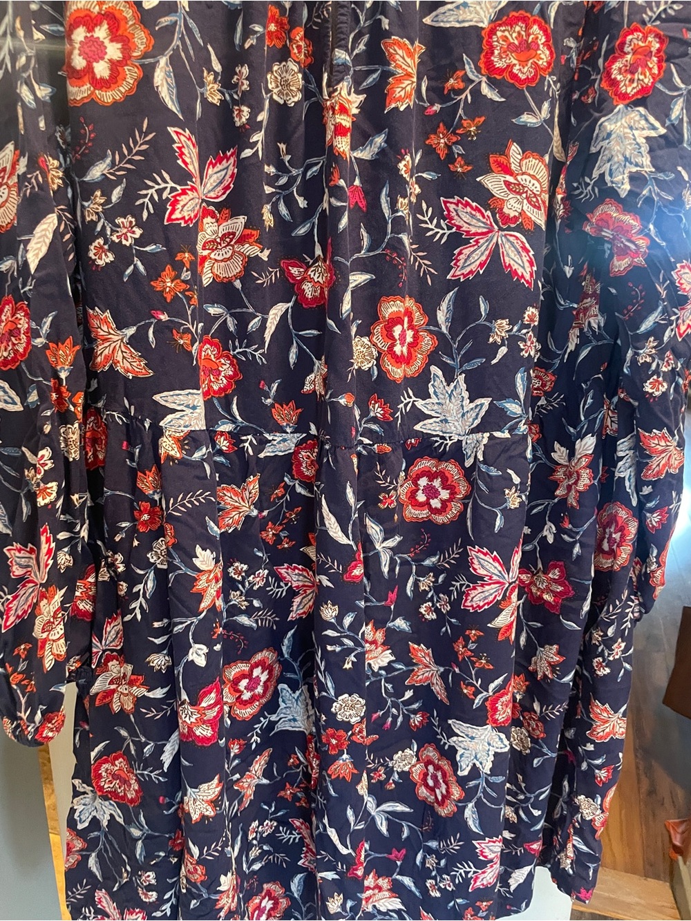 Old Navy Navy Floral dress with Pink & Cream Accents size XXL - Picture 3 of 8